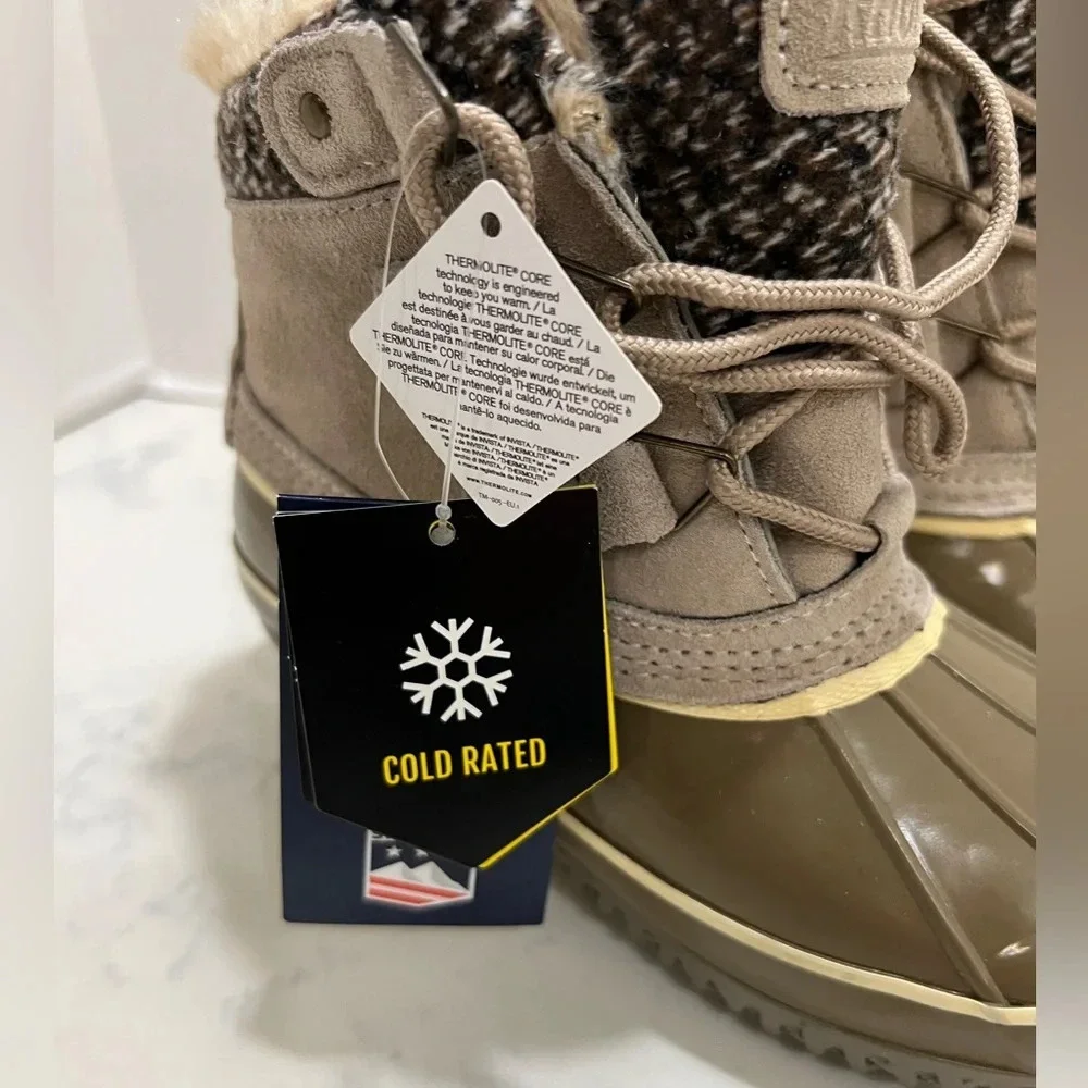 US Ski Team Tan and Brown Winter Boots